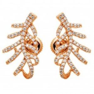 sterling silver 925 rose gold plated leaf hugging